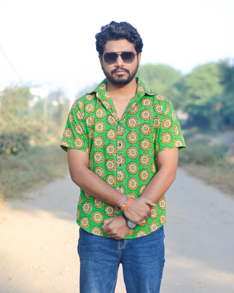 Green Pinwheel Shirt