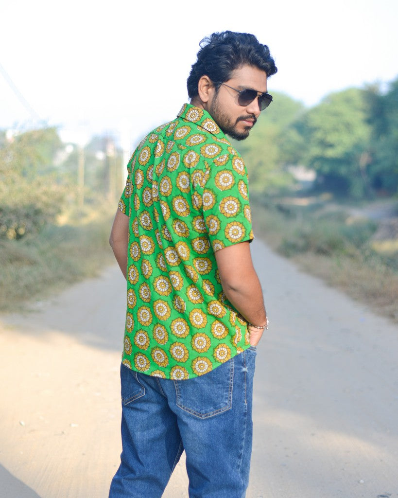 Green Pinwheel Shirt