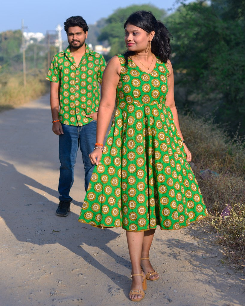 Green Pinwheel Skater Family Set