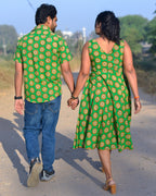 Green Pinwheel Skater Family Set