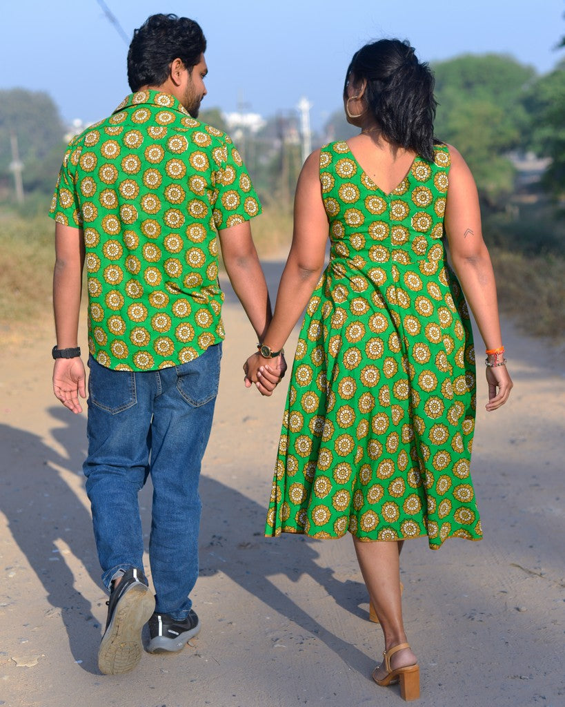 Green Pinwheel Skater Family Set