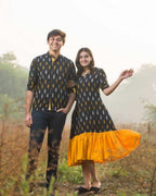 Bumblebee Black Ikat Couple