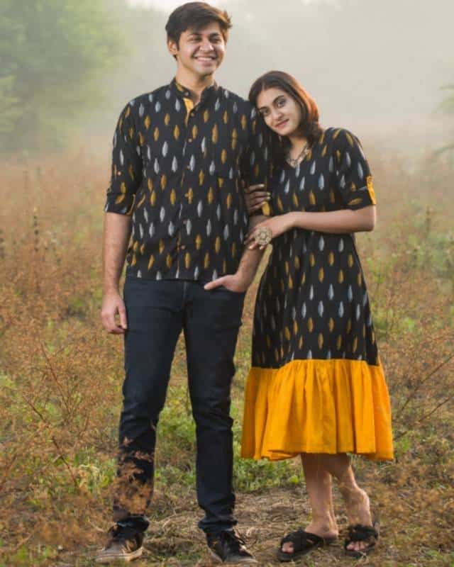 Bumblebee Black Ikat Couple Main image