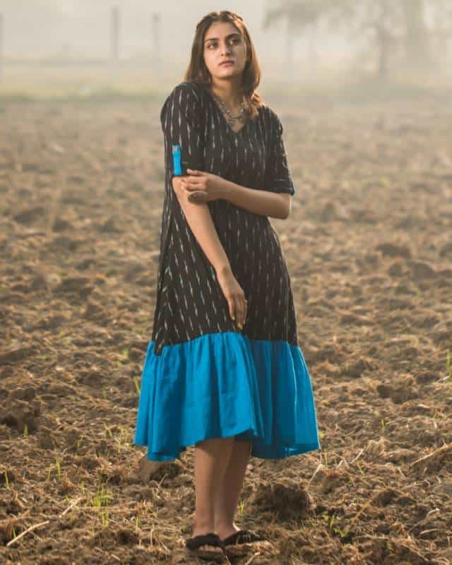 Ocean Black Frill Dress