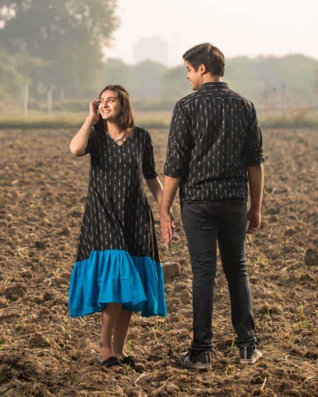 Ocean Black Frill Couple