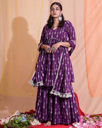 Purple Aster Sharara Set