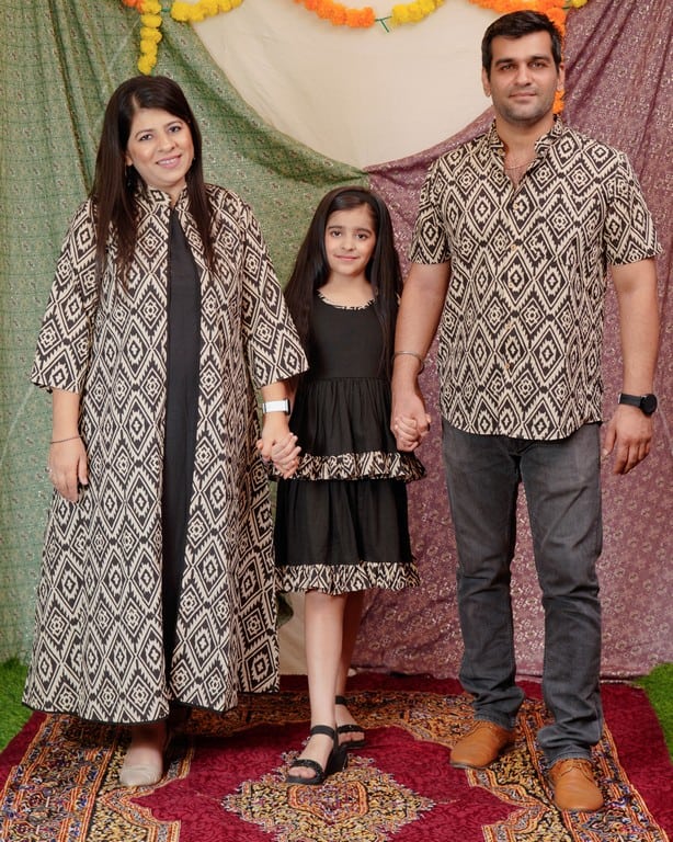 Black Aztec Jacket Family Set
