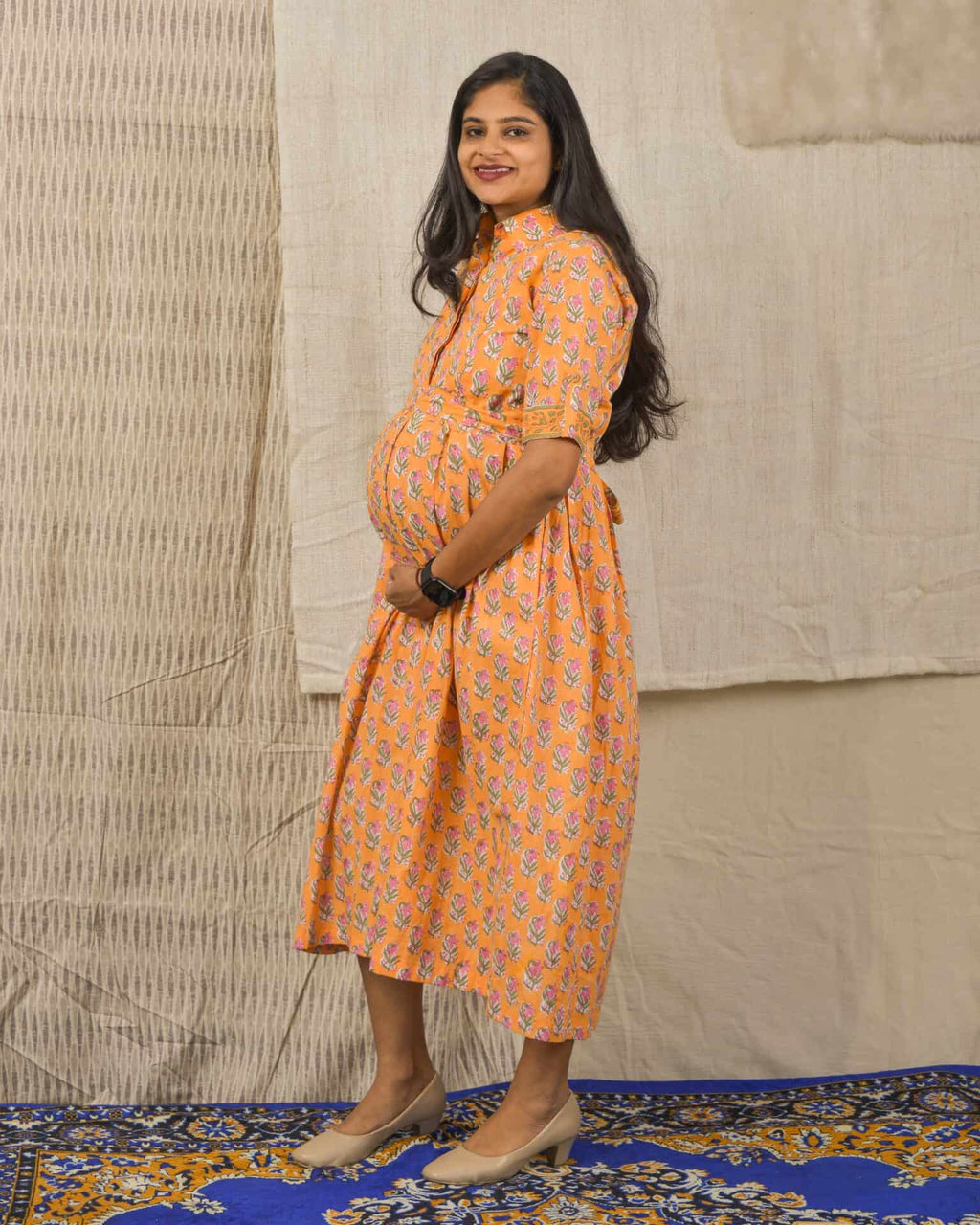 Dusty Orange Maternity Dress