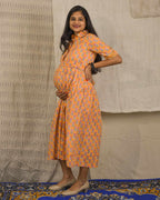 Dusty Orange Maternity Dress