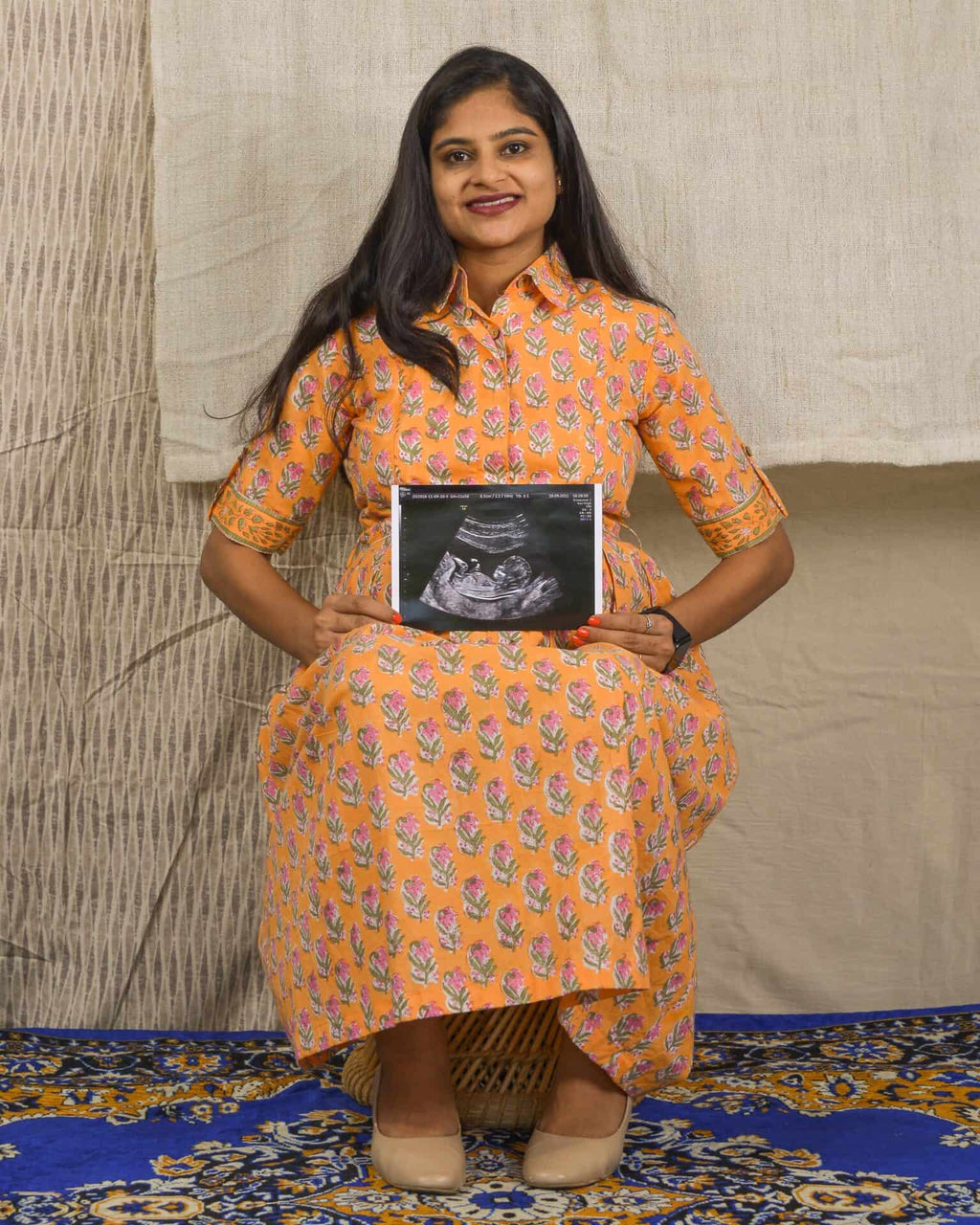 Dusty Orange Maternity Dress