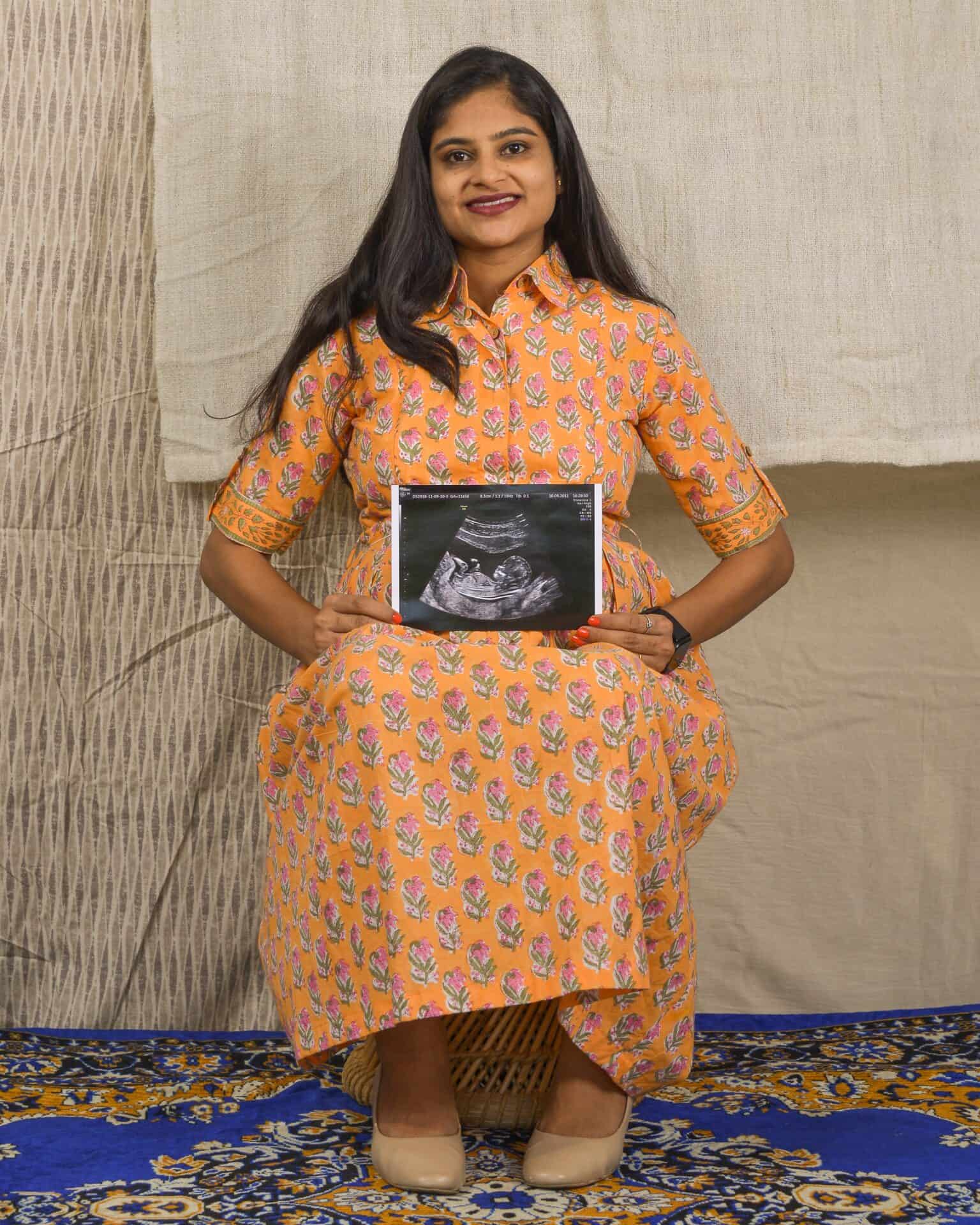 Dusty Orange Maternity Dress