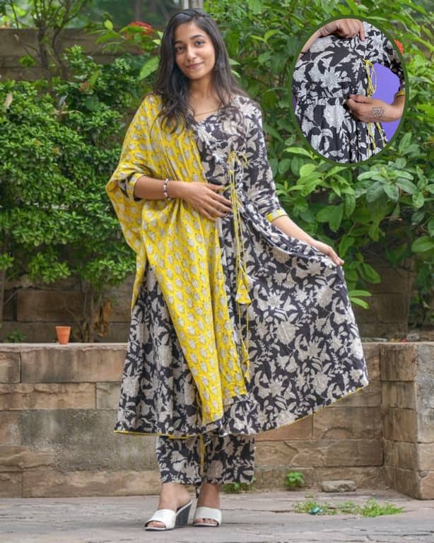 Noir Vine Angrakha Nursing Set