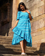 Berry Blue Senorita Ikat Dress