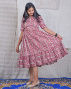 Maroon Red Pinnacle Maternity Dress