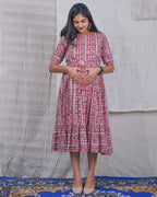 Maroon Red Pinnacle Maternity Dress