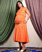 Arctic Orange Maternity Dress