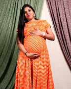 Arctic Orange Maternity Dress