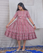 Maroon Red Pinnacle Maternity Dress