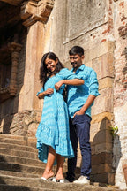 Berry Blue Senorita Ikat Couple Set