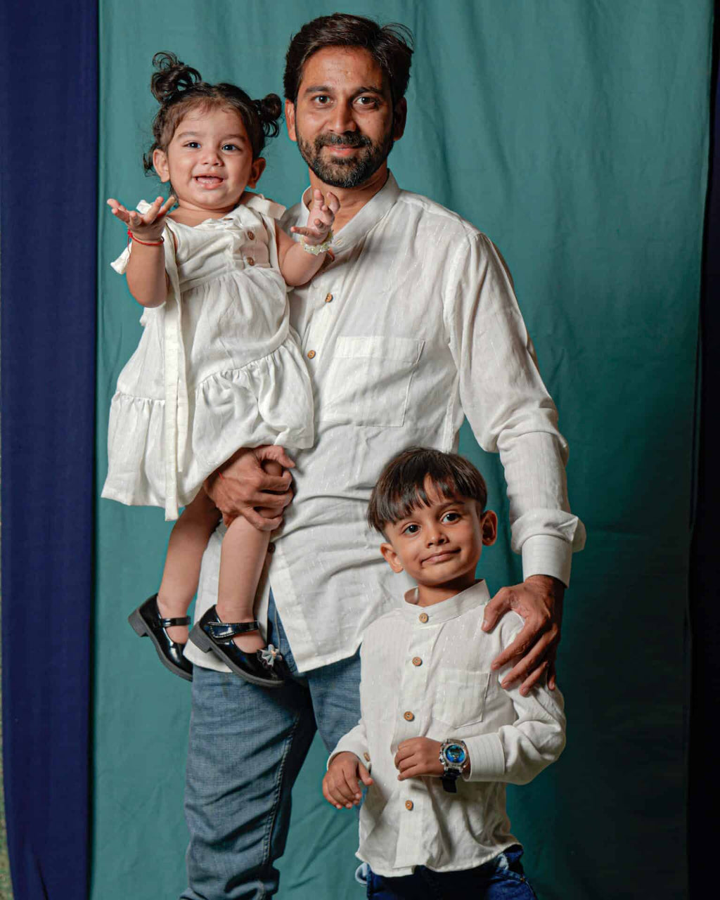 Starry White Short Family Set