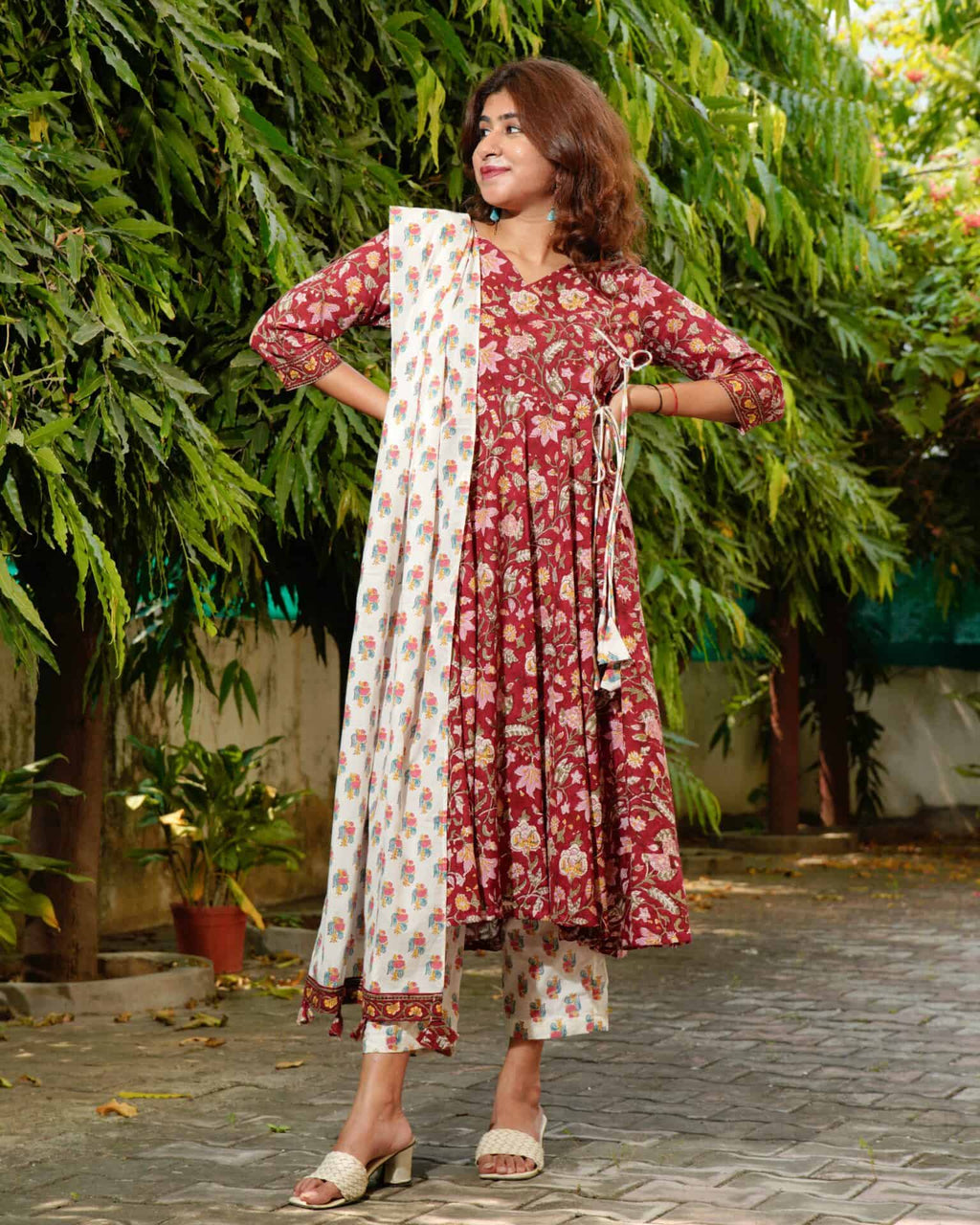 Maroon Lily Kurta