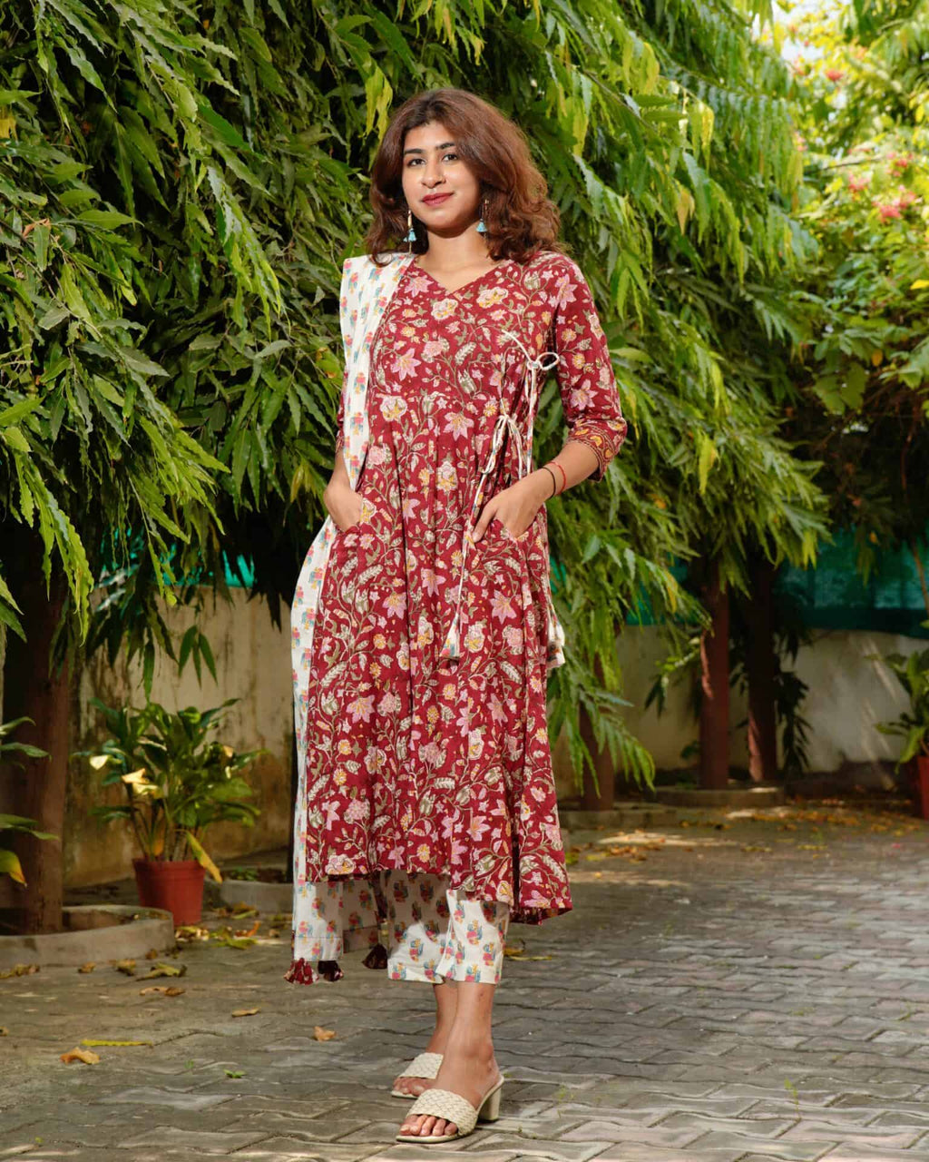 Maroon Lily Kurta