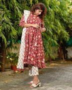 Maroon Lily Suit Set (Set of 3)