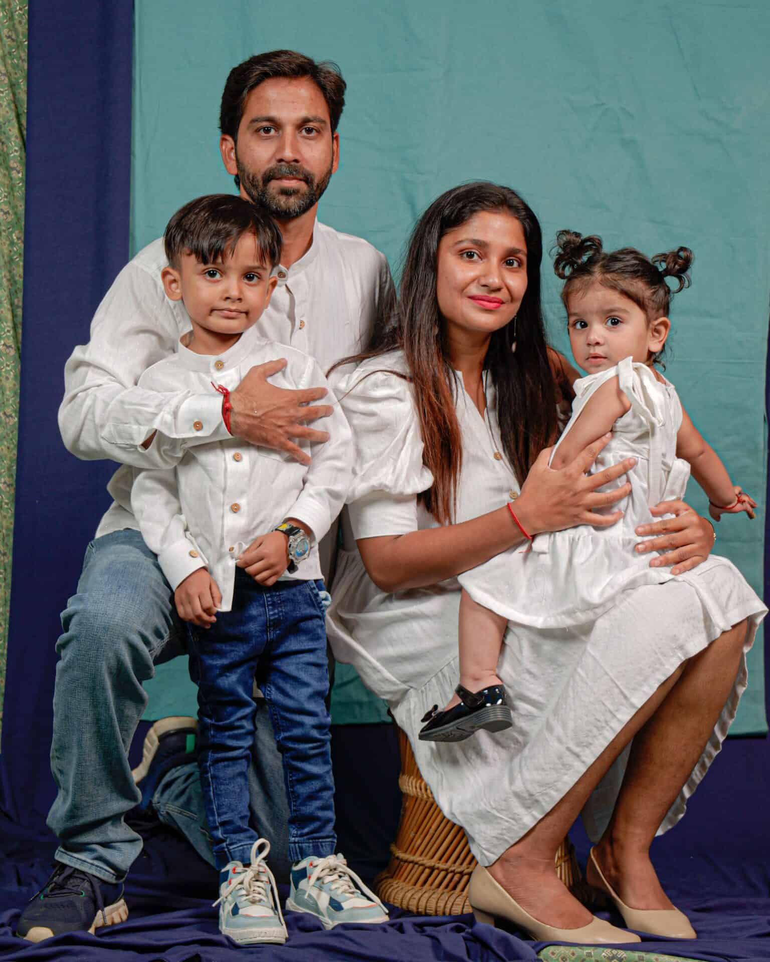 Starry White Short Family Set