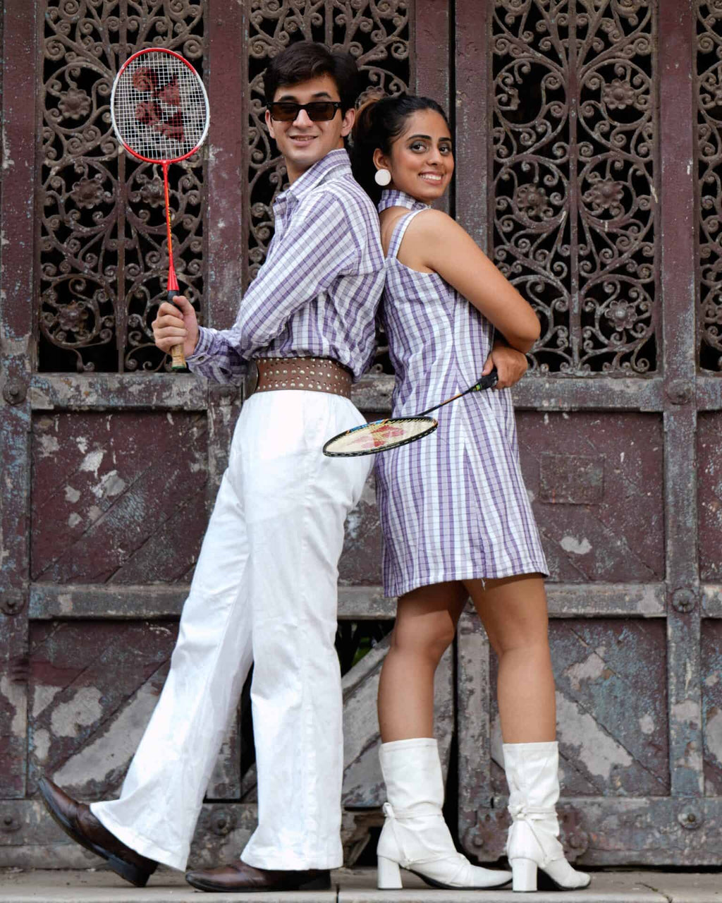 Purple Petunia Retro Couple
