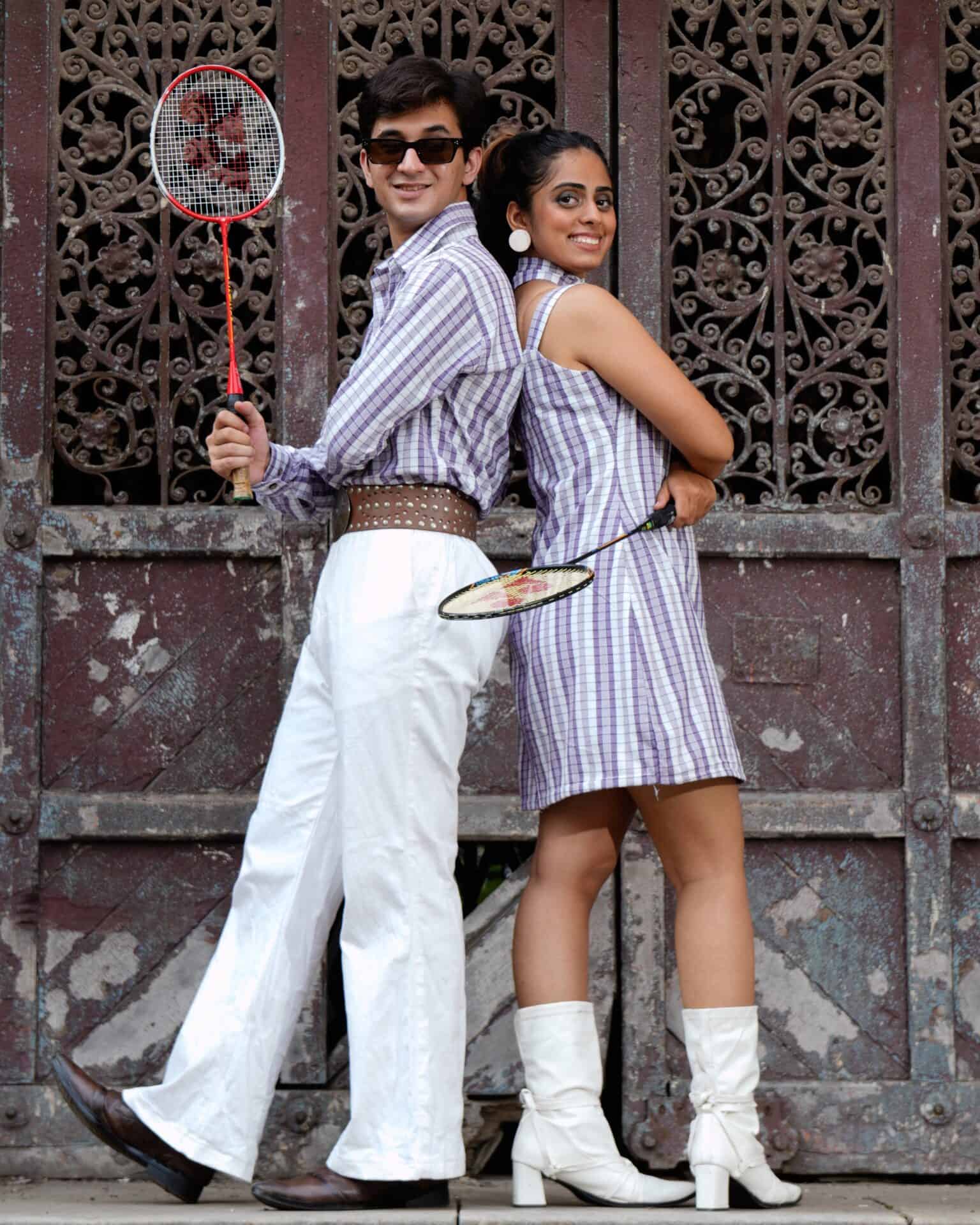 Purple Petunia Retro Couple
