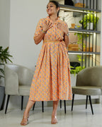 Dusty Orange Maternity Dress