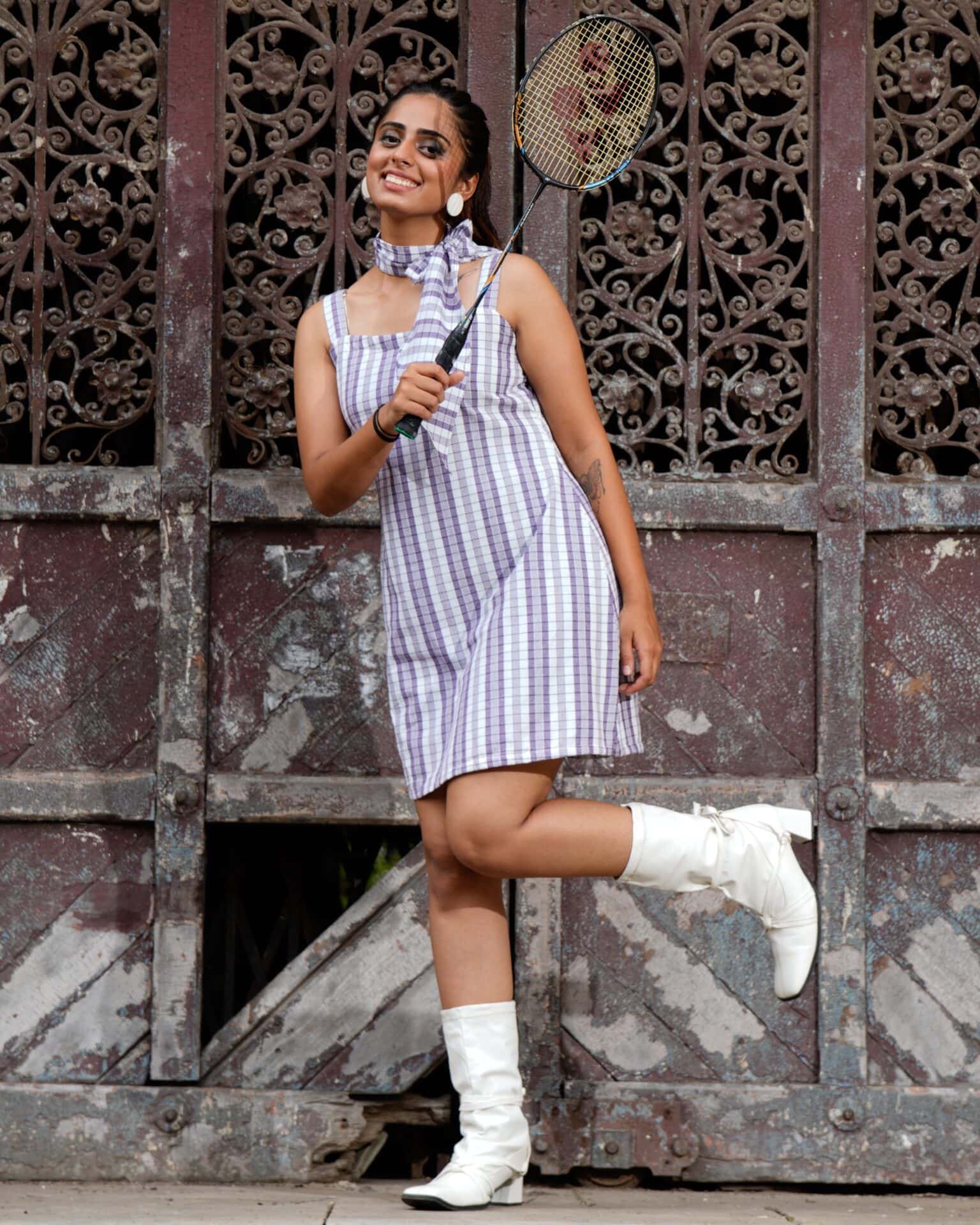 Purple Petunia Retro Dress Secondary image