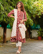 Maroon Lily Suit Set (Set of 3)