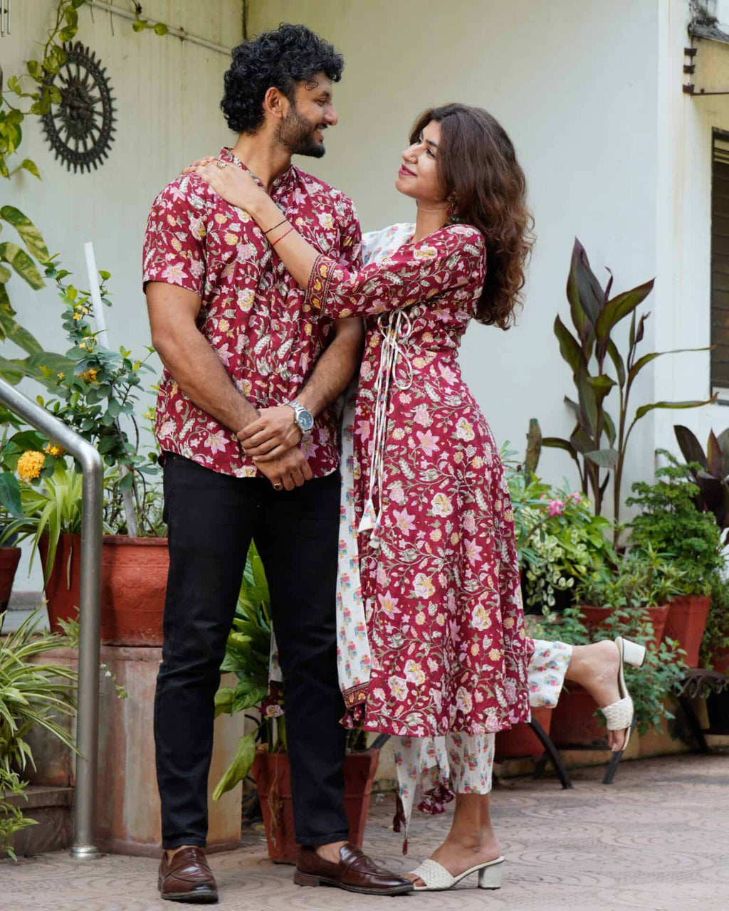 Maroon Lily Suit Family Set