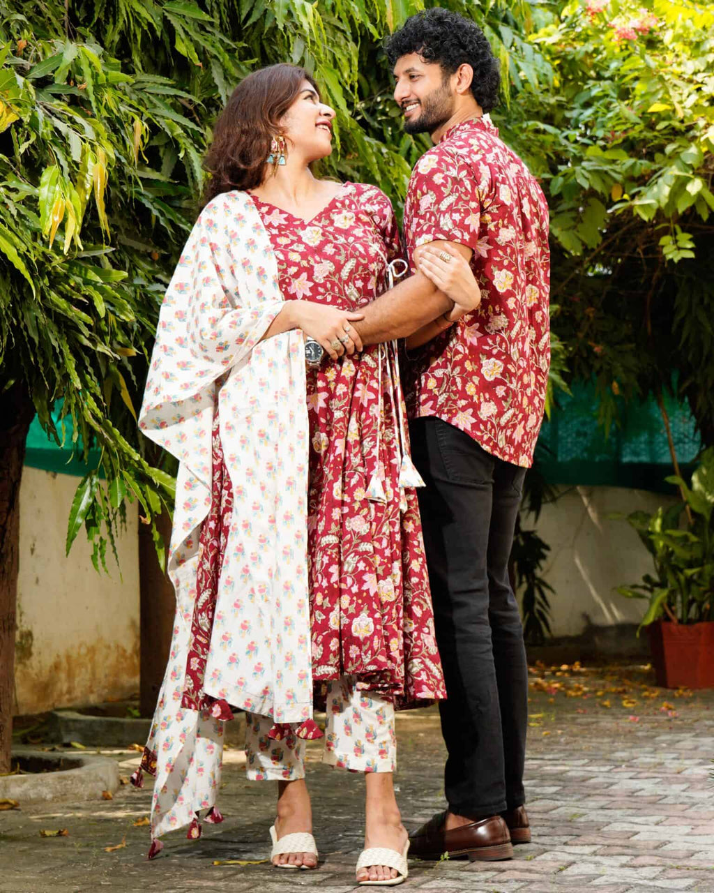 Maroon Lily Suit Family Set