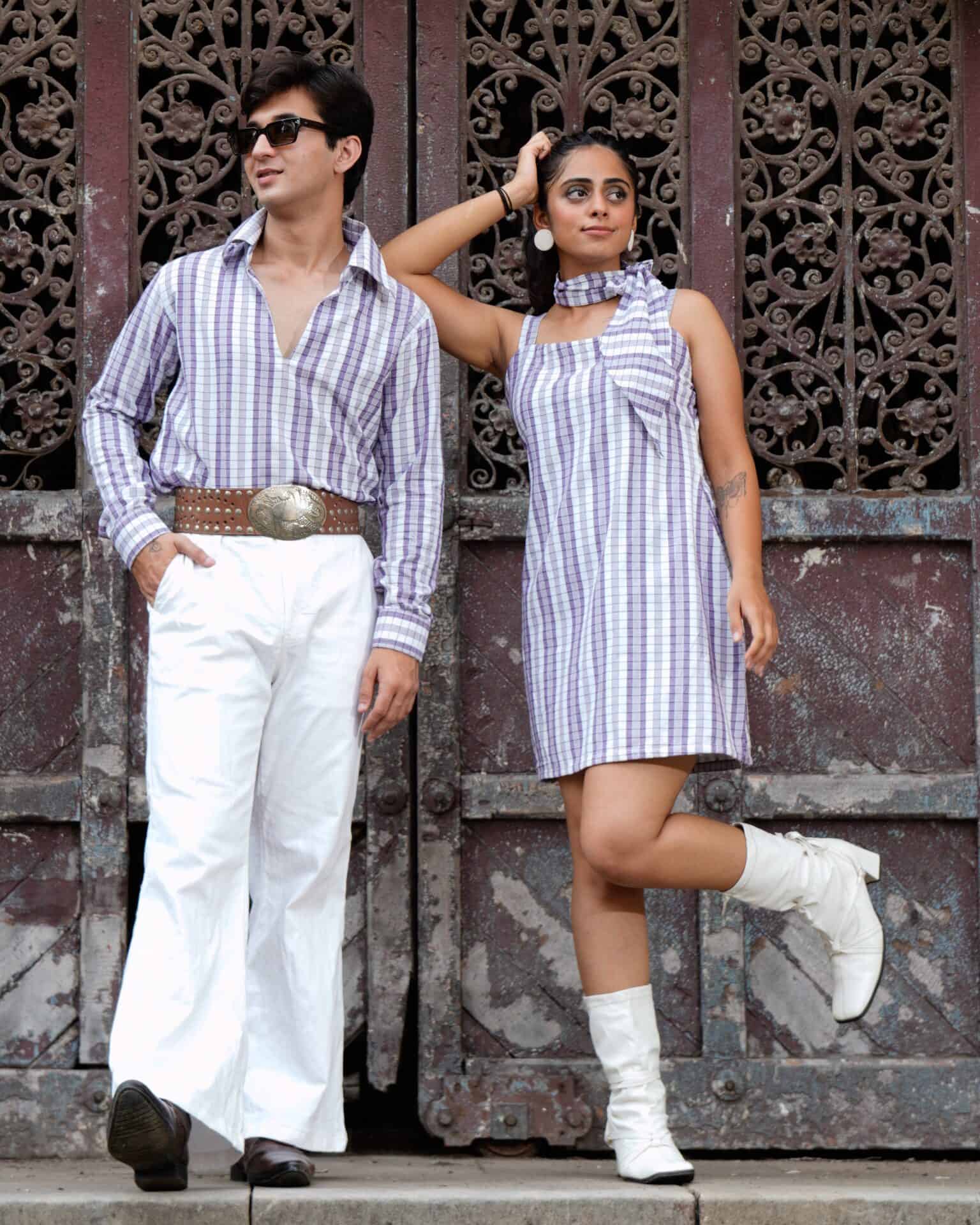 Purple Petunia Retro Couple