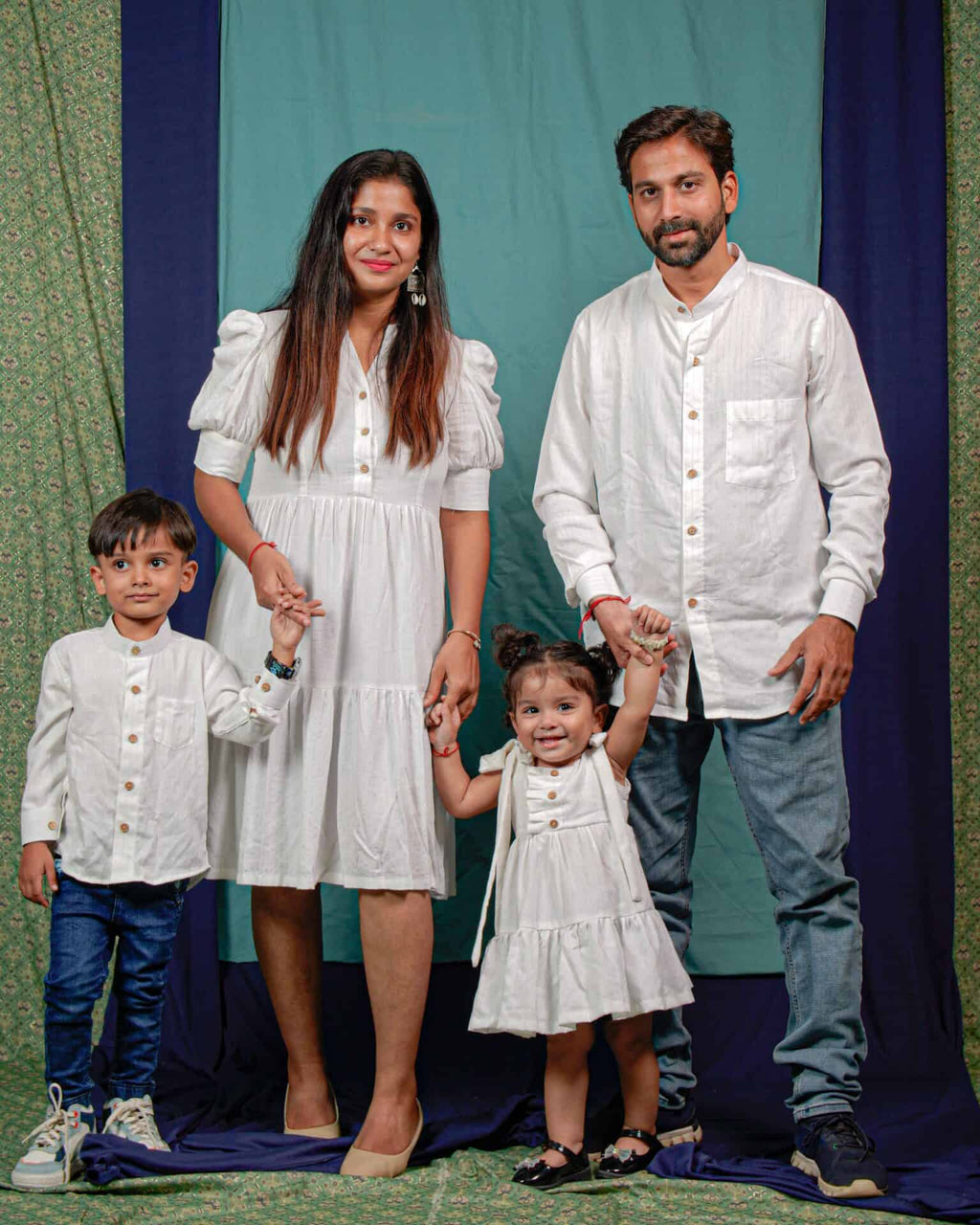 Starry White Short Family Set