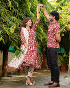 Maroon Lily Suit Family Set