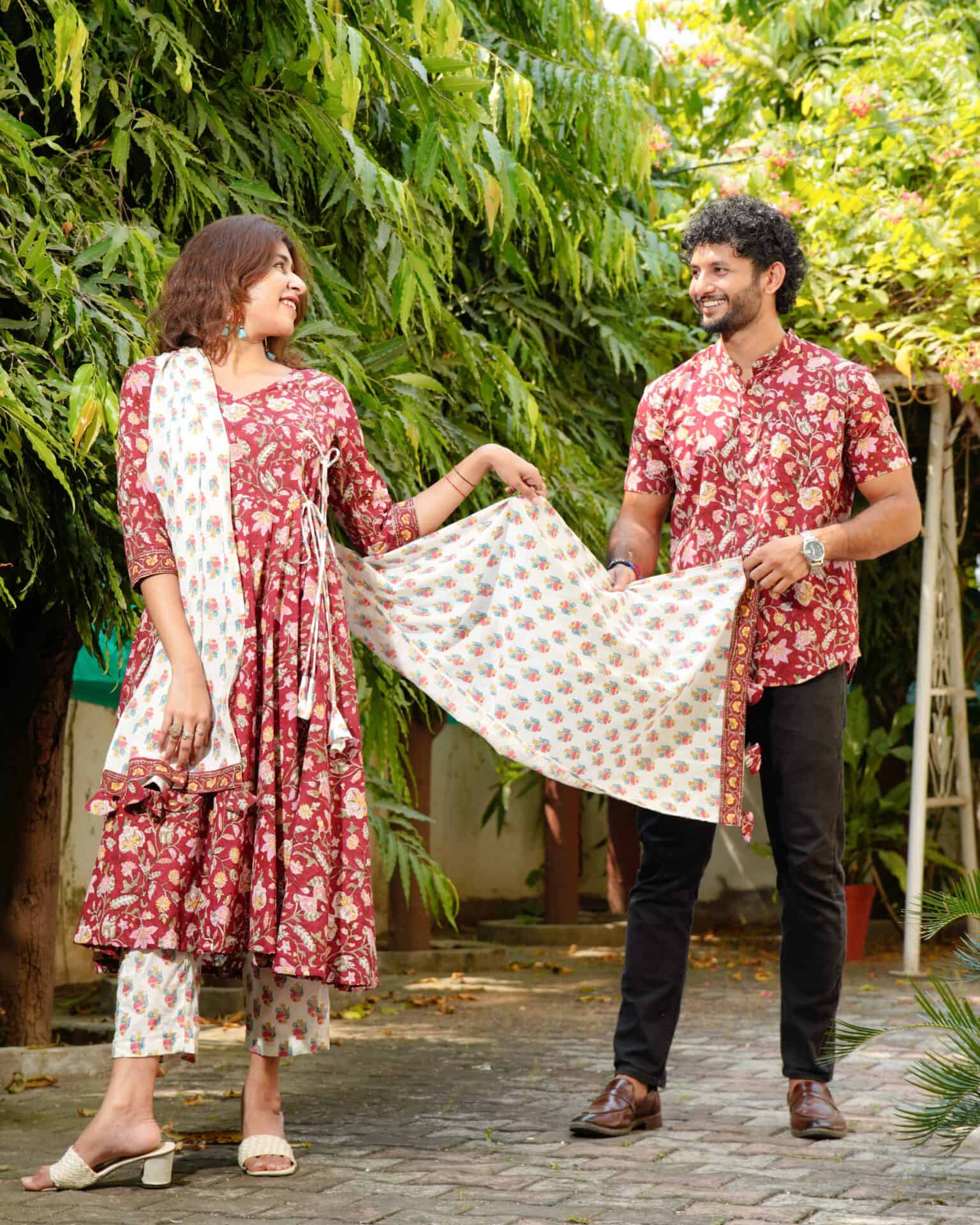 Maroon Lily Suit Family Set