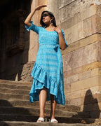 Berry Blue Senorita Ikat Dress