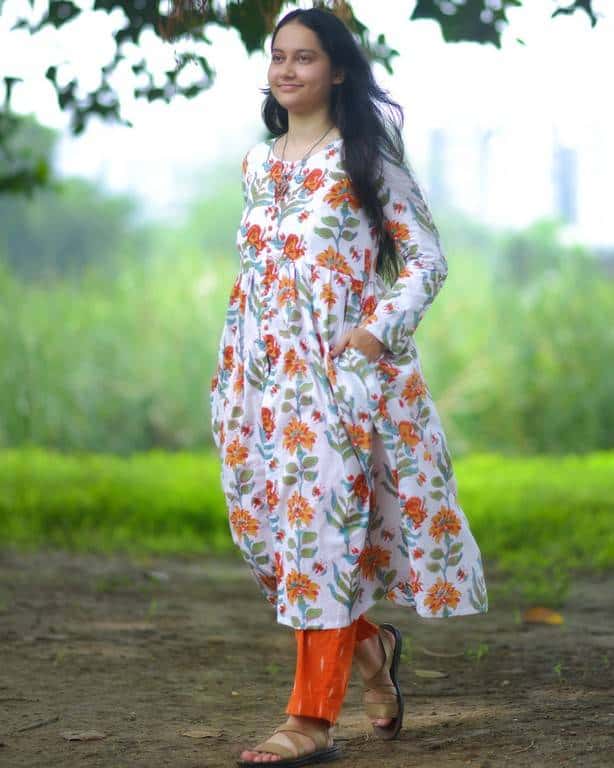 Orchid White Nursing Kurta