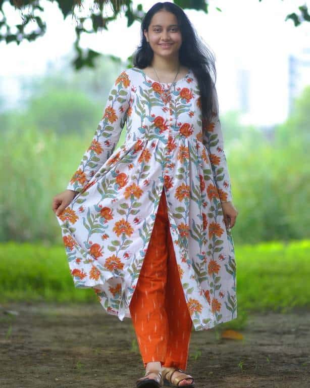 Orchid White Nursing Kurta with Pant