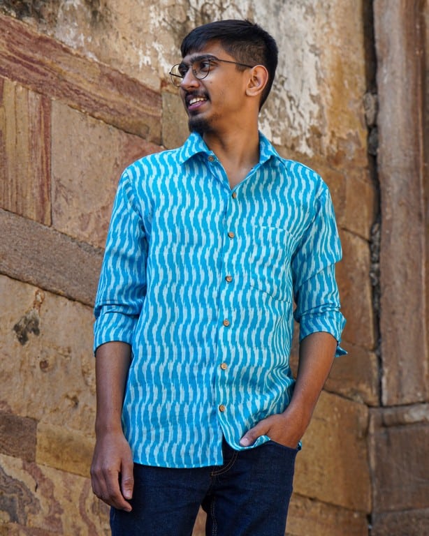 Berry Blue Ikat Shirt Main image