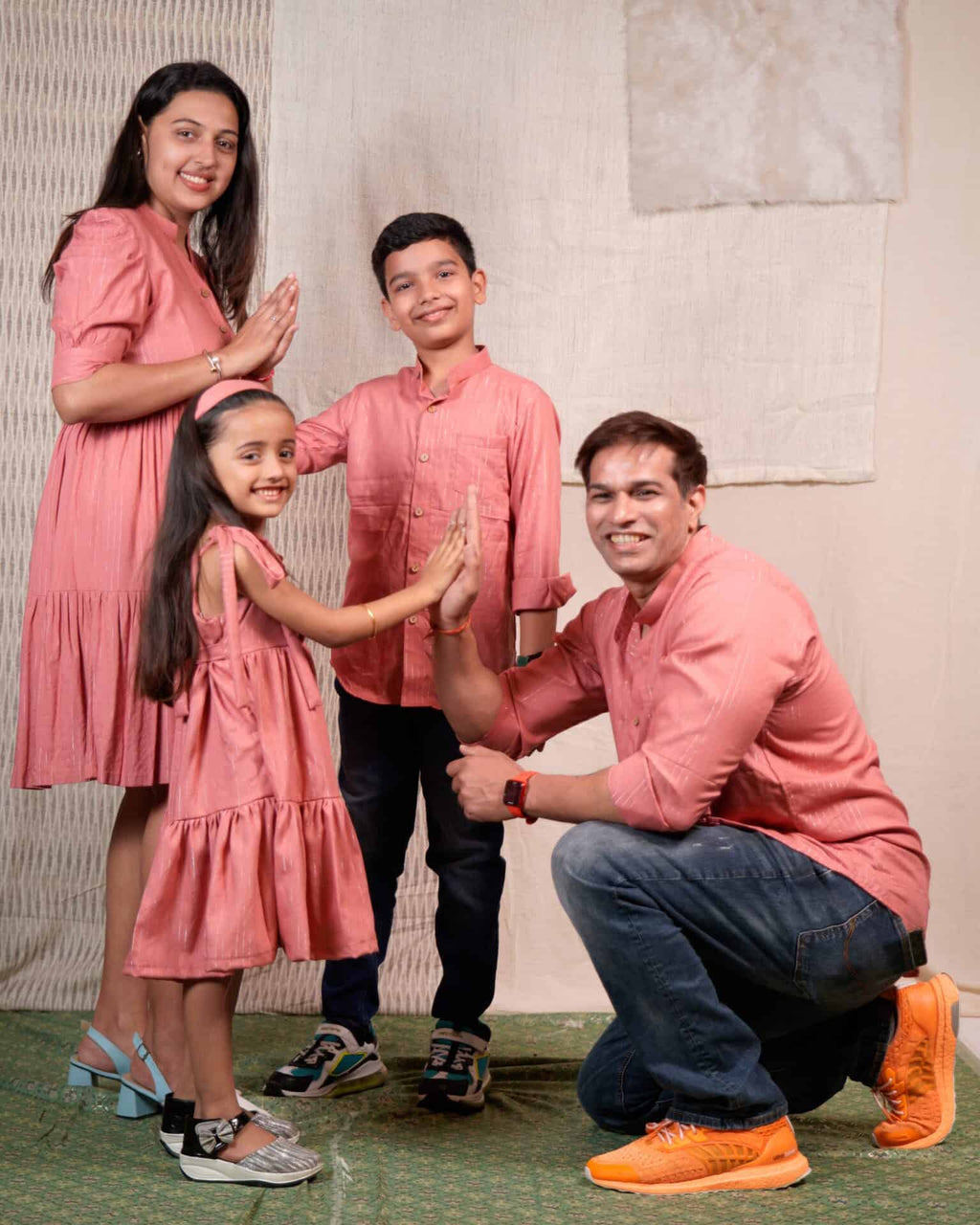 Starry Pink Short Family Set