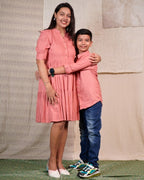 Starry Pink Mother Son Twinning