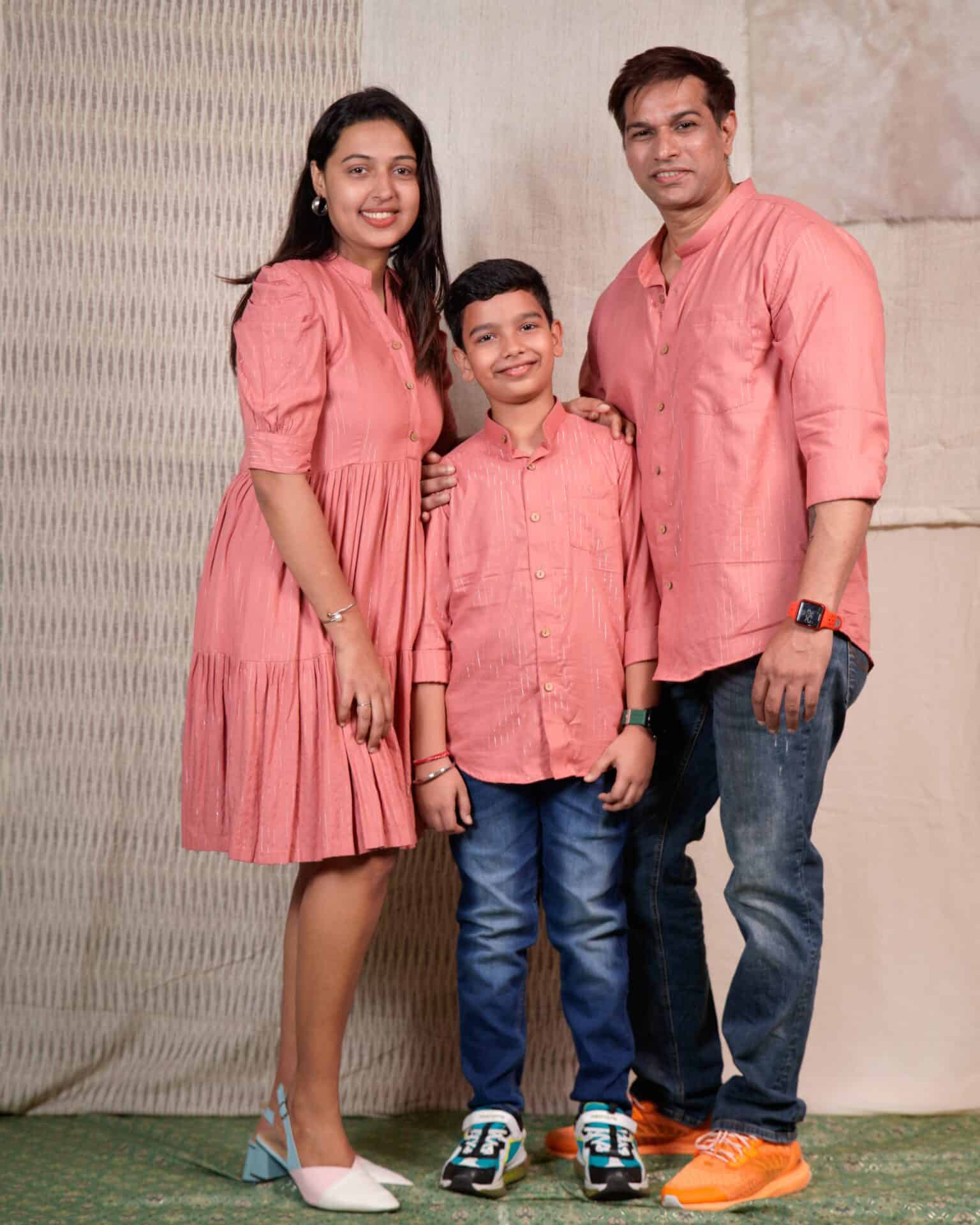 Starry Pink Short Family Set