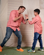 Starry Pink Father Son Twinning