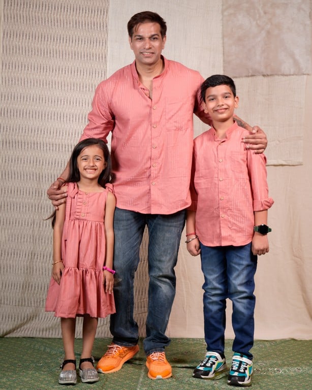 Starry Pink Father Son Twinning