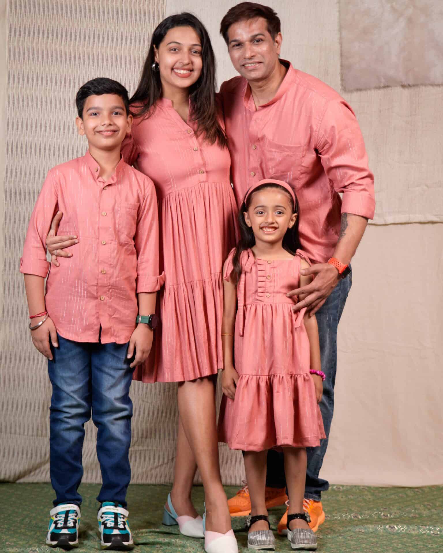 Starry Pink Short Family Set