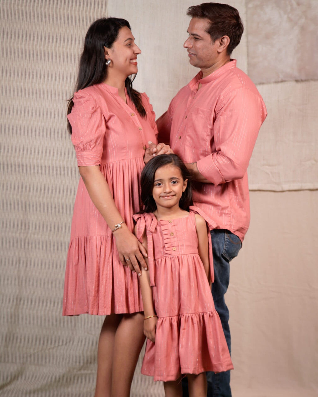 Starry Pink Short Family Set